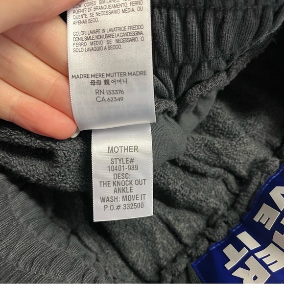 MOTHER The Knock Out Ankle Jogger Sweatpants in Faded Black - Picture 10 of 11